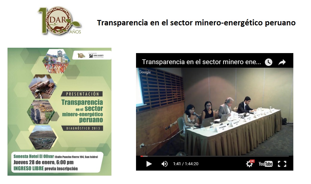 #ENVIVO: Presentación del diagnóstico – Transparencia en el sector minero-energético peruano
