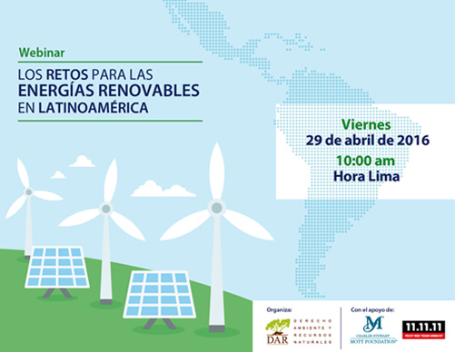 Webinar: “Los retos para las energías renovables en Latinoamérica”