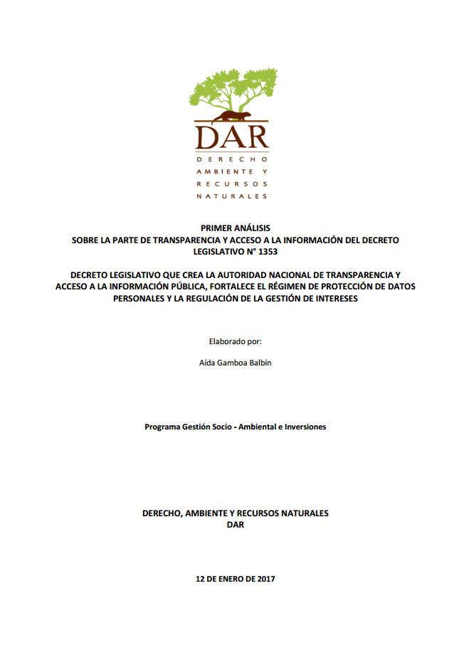 #HallazgosDAR: Analizamos el DL 1353 que crea la Autoridad para la Transparencia