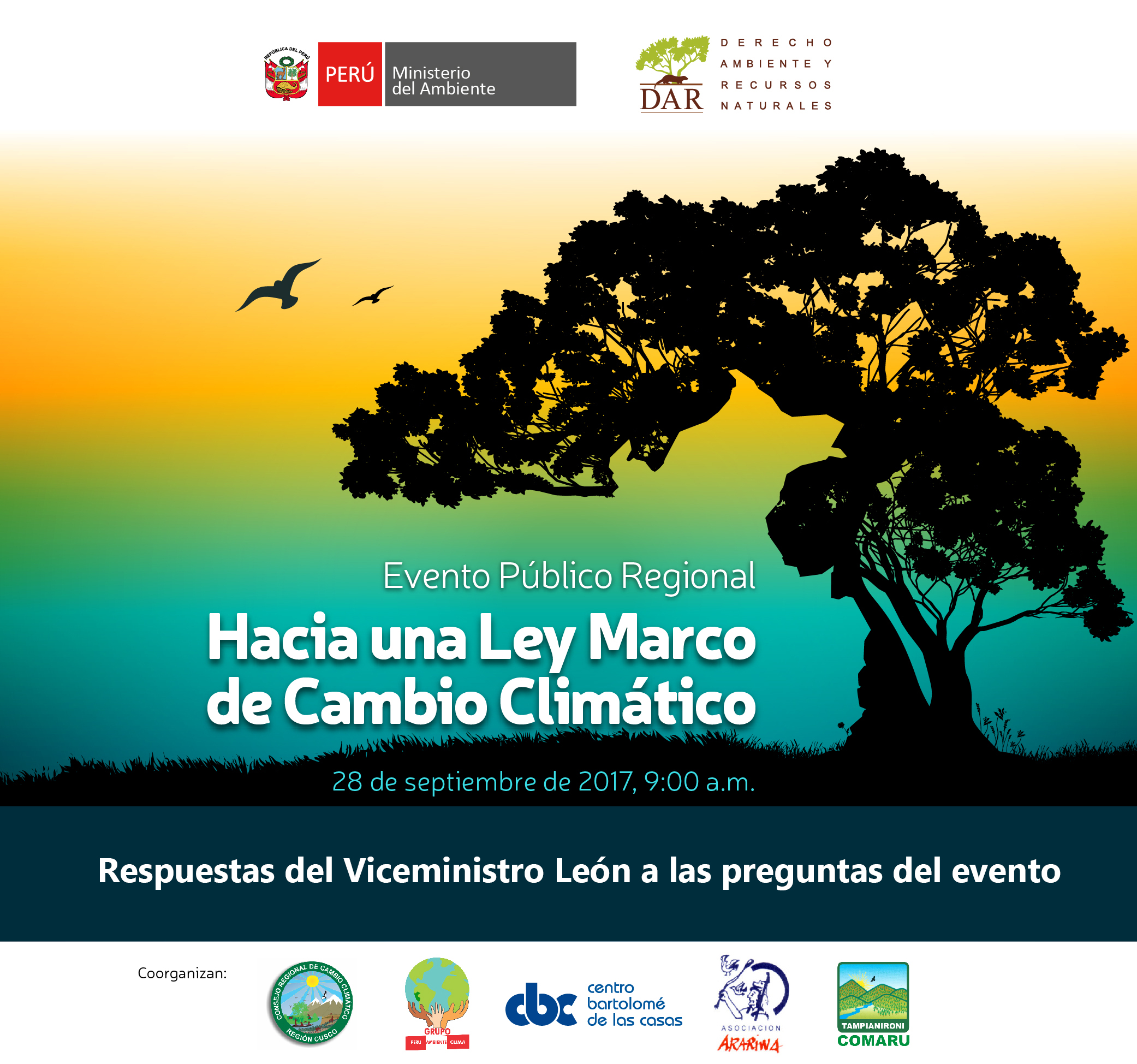 Respuestas del Viceministro León (MINAM) en Cusco sobre la Ley Marco de Cambio Climático