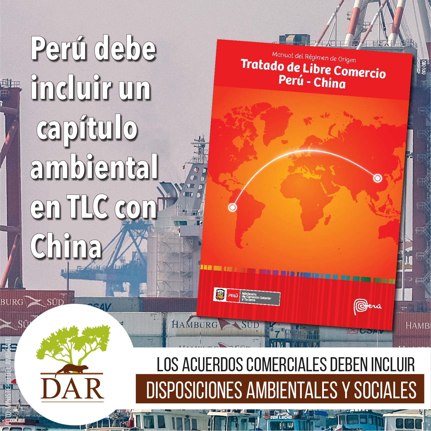 Perú debe incluir un capítulo ambiental en TLC con China