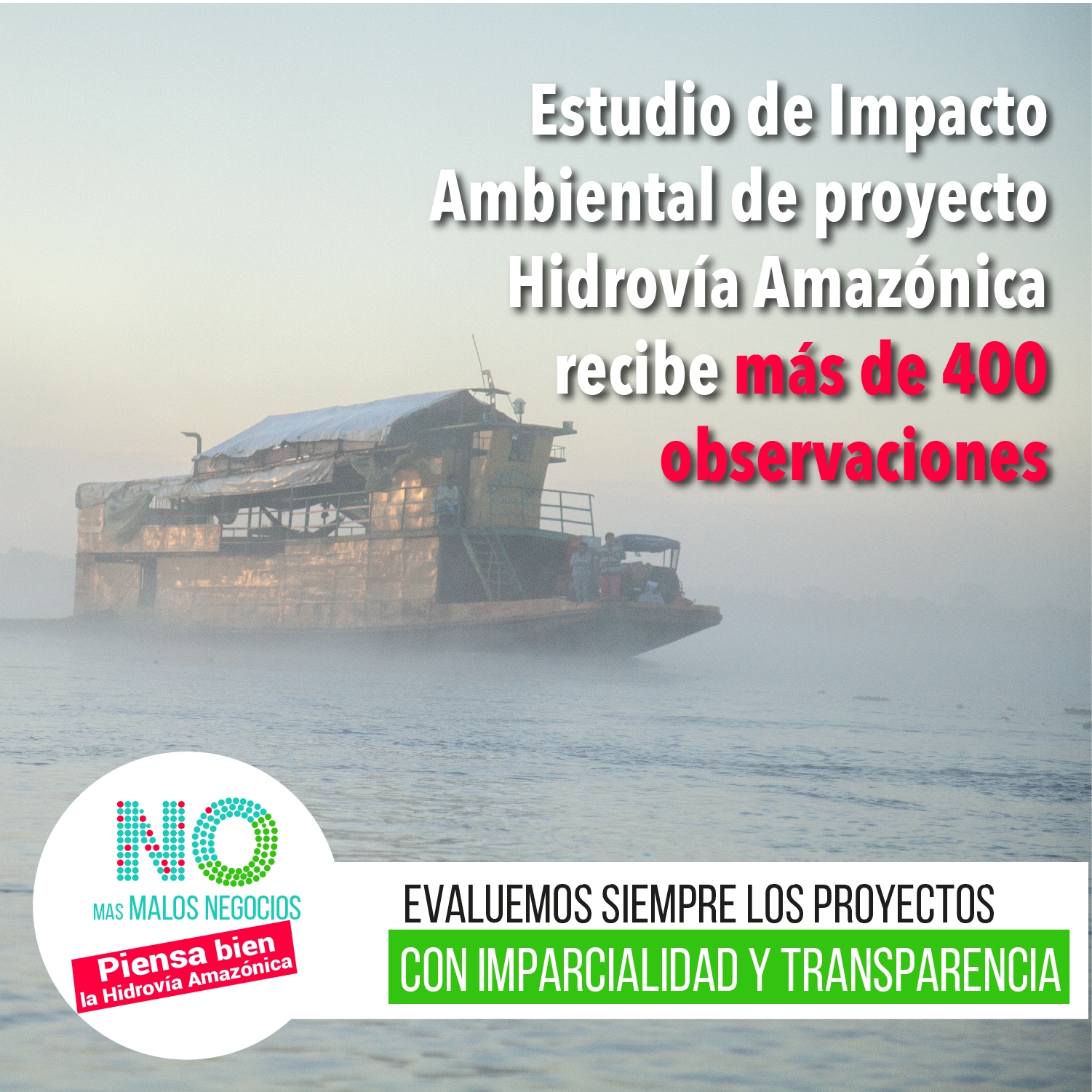 Estudio de Impacto Ambiental de proyecto Hidrovía Amazónica recibe más de 400 observaciones