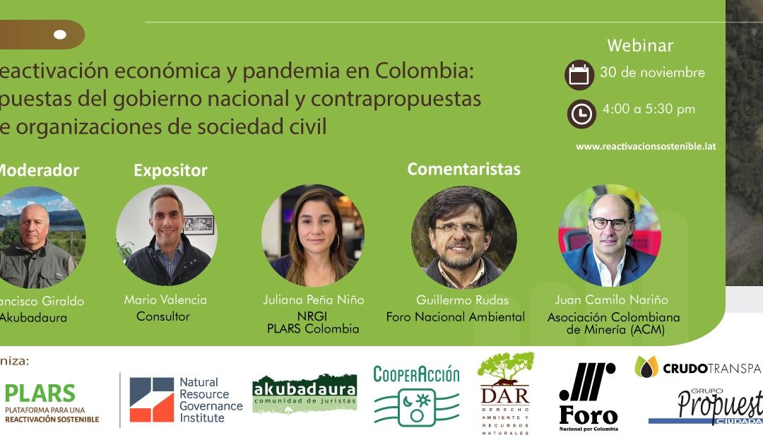 Reactivación económica y pandemia en Colombia: apuestas del gobierno nacional y contrapropuestas de organizaciones de sociedad civil