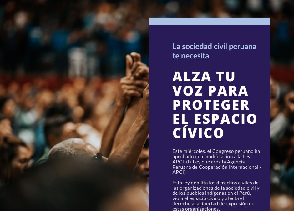 No a la censura, la persecución y la limitación del espacio cívico en el Perú