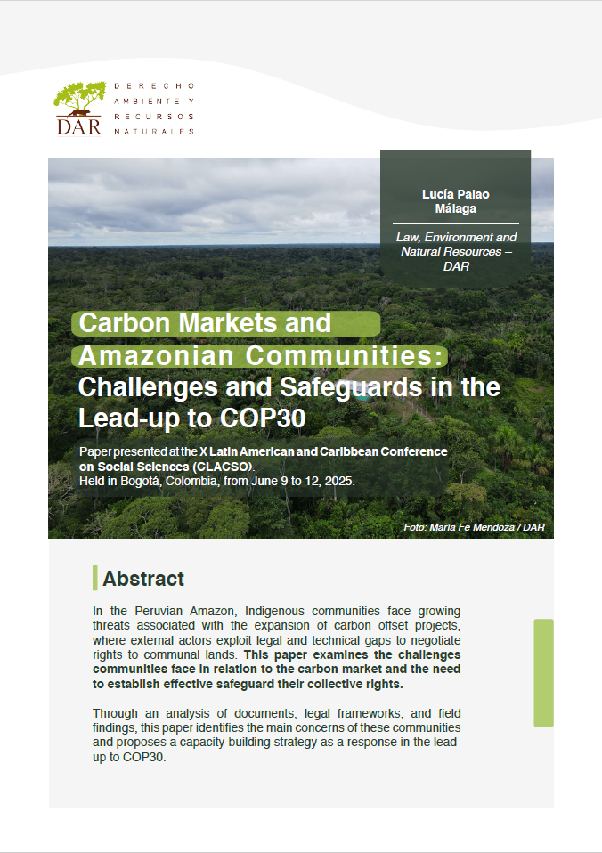 Markets carbon and amazonian communities CLACSO