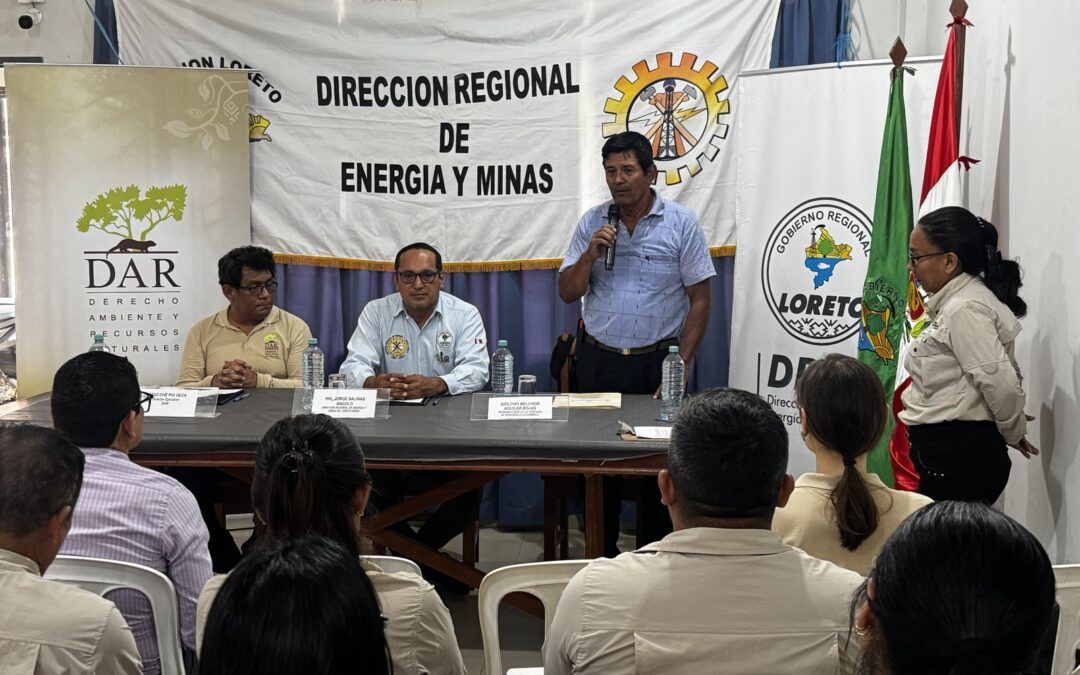DAR y la DREM Loreto formalizan alianza estratégica para el desarrollo energético sostenible y la lucha contra la minería ilegal en la región